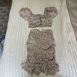 Fashion Nova 2 Piece Floral Set